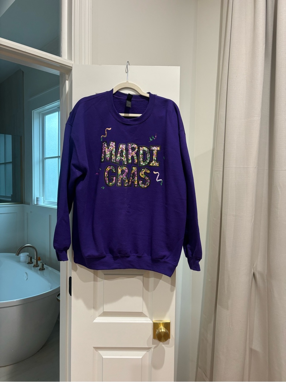 Gildan Purple Crewneck Sweatshirt